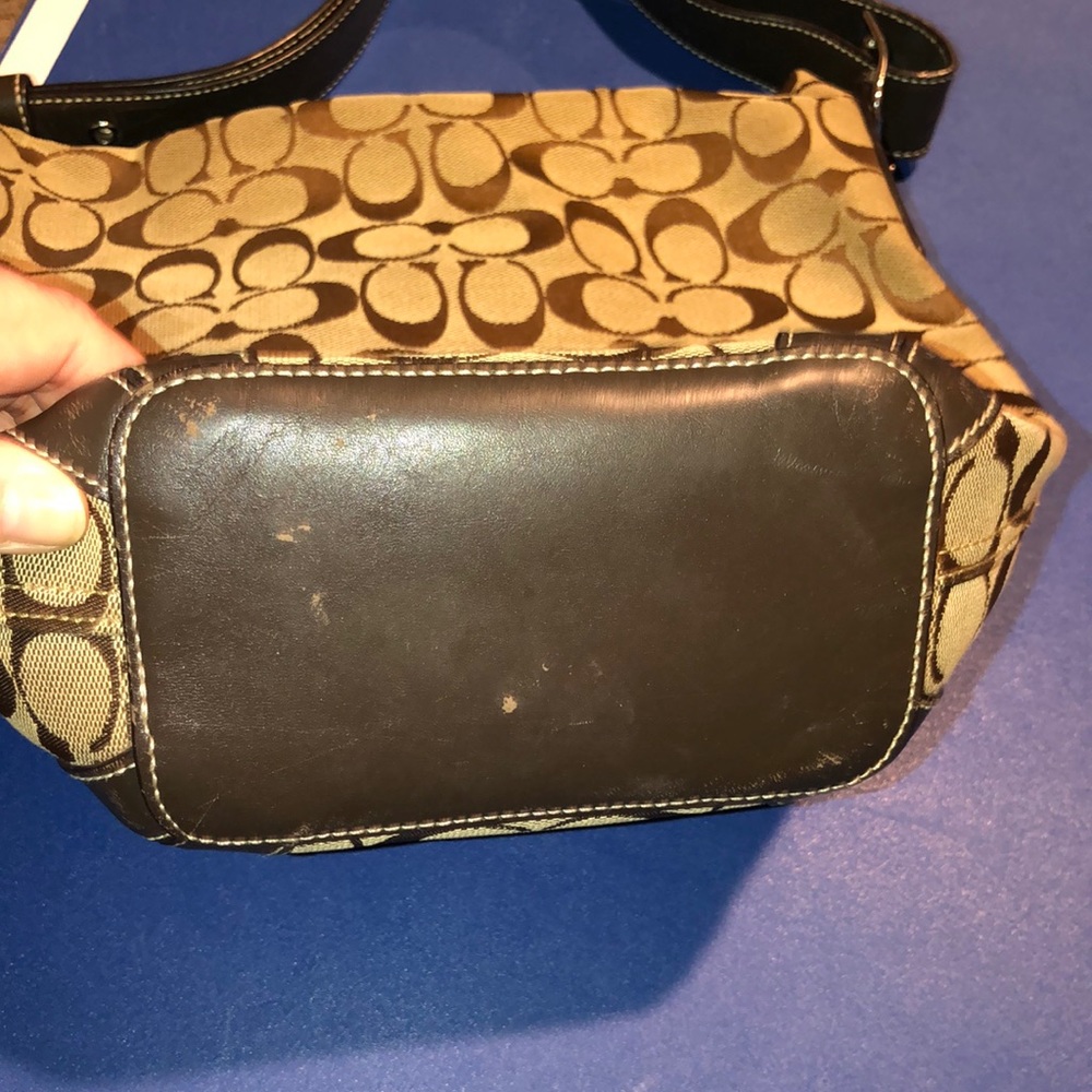 Coach Brown/Tan Satchel Bag With Matching Wallet - image 3